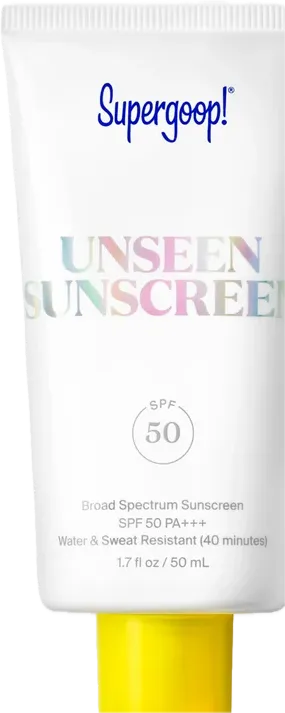Supergoop! Unseen Sunscreen SPF 50 in its tube