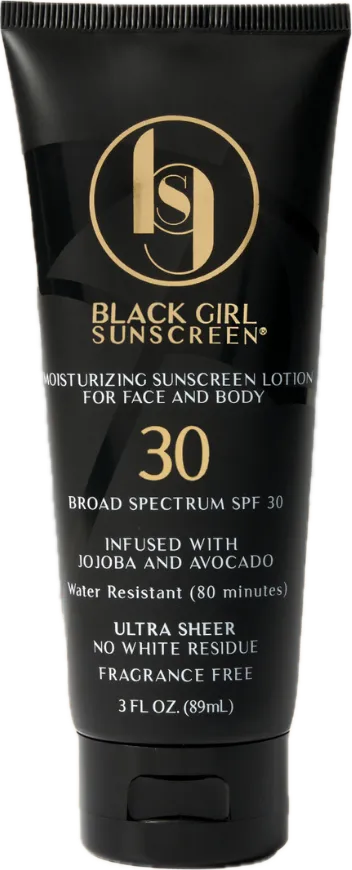 Black Girl Sunscreen SPF 30 in its bottle